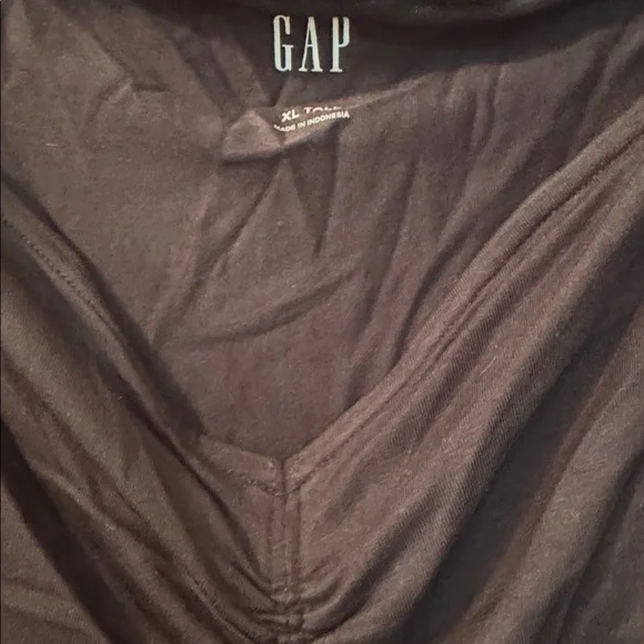 NWT GAP Puff Sleeve Ruched Tshirt in XL Tall Black - Picture 4 of 7